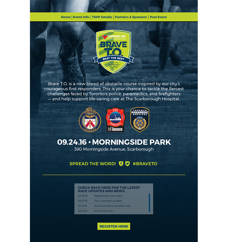 Brave T.O. Splash Page