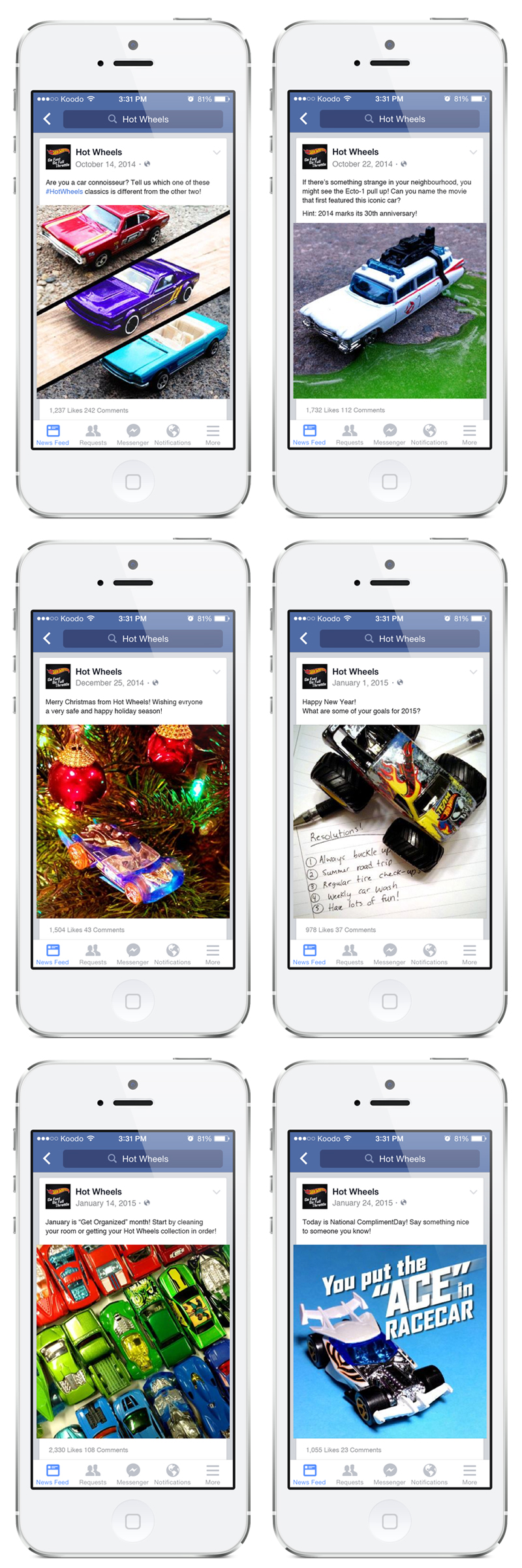 Hot Wheels Social Posts